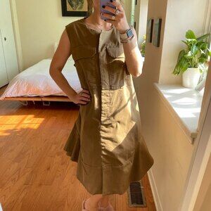 Dorothee Schumacher Jewel Neck Sleeveless Dress Brown Size 4 (US Large)
